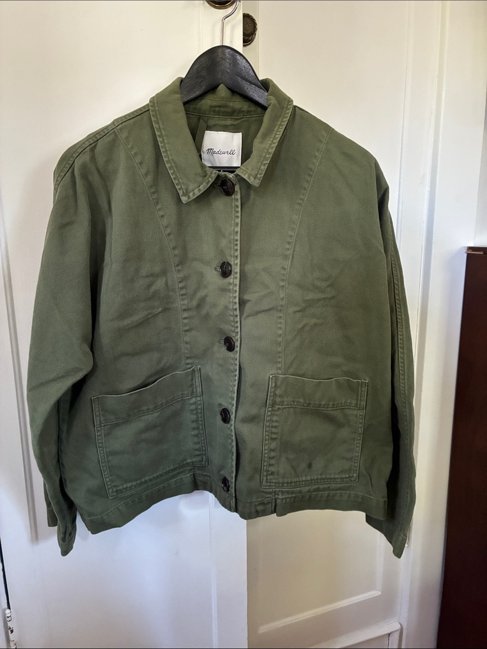 Madewell Military Green Cotton Utility Jacket